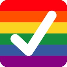 نماد تایید تیک بر روی پرچم lgbt ها