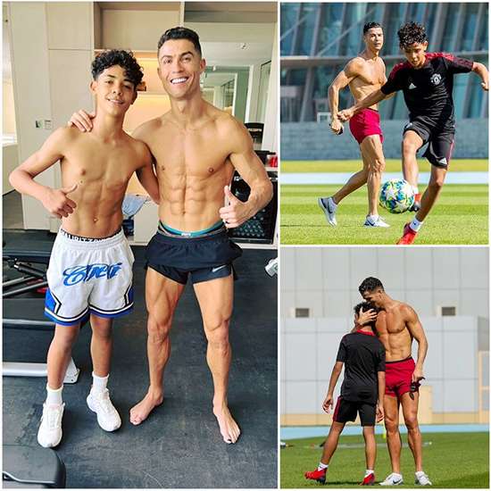 عکس بدن مسی رونالدو